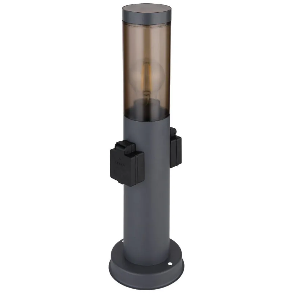 Borne Lumineuse Globo Boston Anthracite, 1 Lumiere
