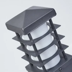 Borne Lumineuse Habolale Gris, 1 Lumiere