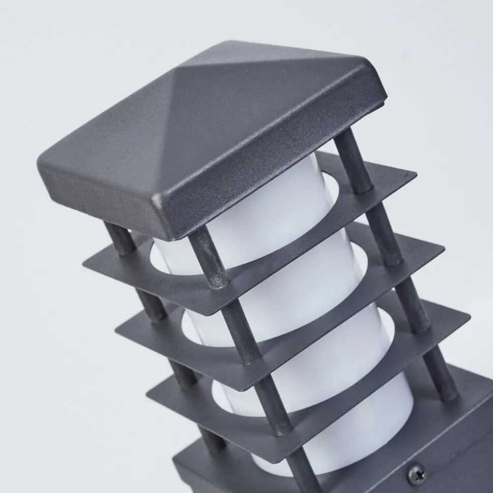Borne Lumineuse Habolale Gris, 1 Lumiere
