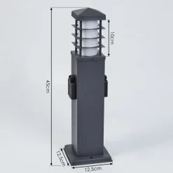 Borne Lumineuse Habolale Gris, 1 Lumiere