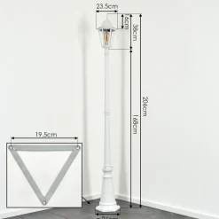 Borne Lumineuse Hongkong Blanc, 1 Lumiere