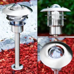 Borne Lumineuse Juva Acier Inoxydable, 1 Lumiere