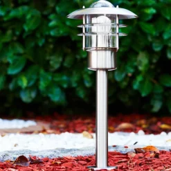 Borne Lumineuse Juva Acier Inoxydable, 1 Lumiere