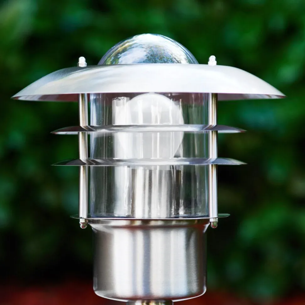 Borne Lumineuse Juva Acier Inoxydable, 1 Lumiere