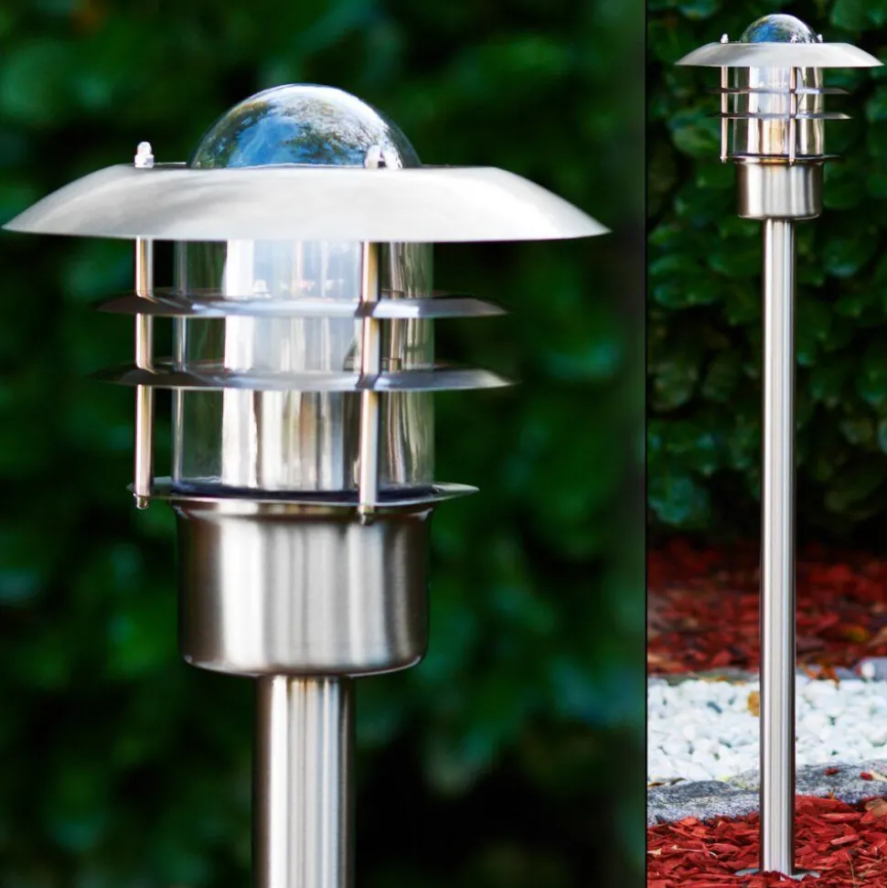 Borne Lumineuse Juva Acier Inoxydable, 1 Lumiere