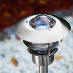 Borne Lumineuse Juva Acier Inoxydable, 1 Lumiere