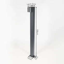 Borne Lumineuse Kingstown Anthracite, 1 Lumiere
