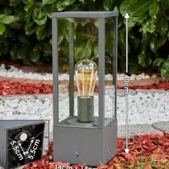 Borne Lumineuse Kiwalik Anthracite, 1 Lumiere