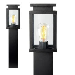 Borne Lumineuse Ks Verlichting Jersey Noir, 1 Lumiere