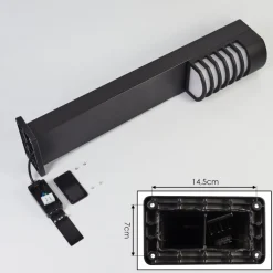 Borne Lumineuse Kurola Noir, 1 Lumiere