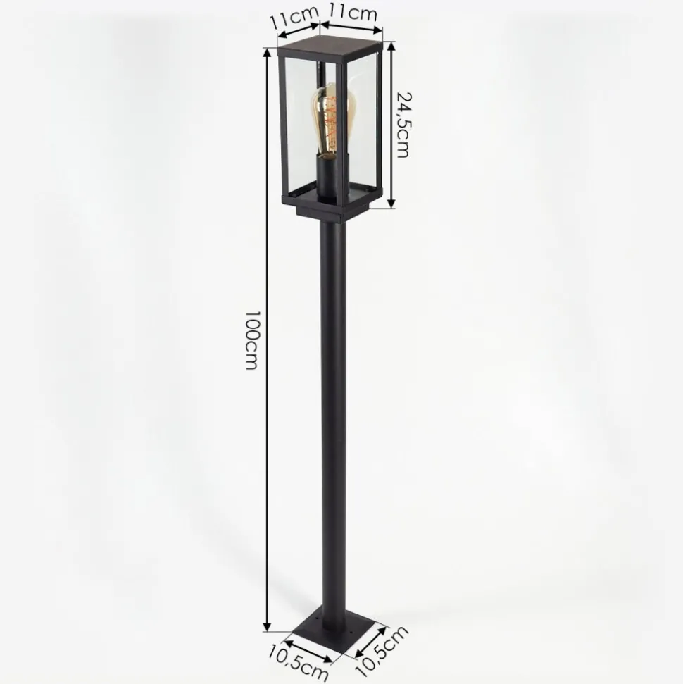 Borne Lumineuse Lapa Noir, 1 Lumiere
