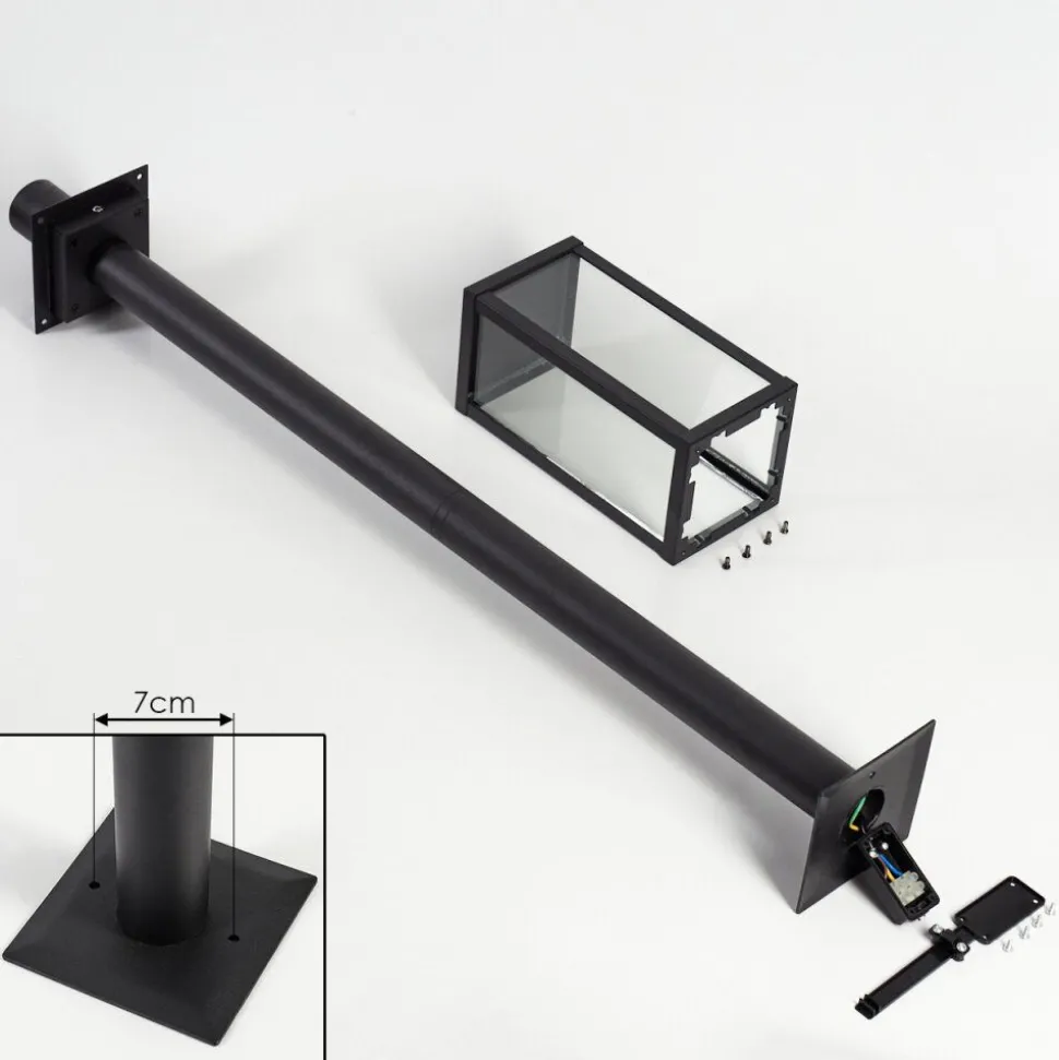 Borne Lumineuse Lapa Noir, 1 Lumiere