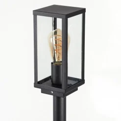 Borne Lumineuse Lapa Noir, 1 Lumiere