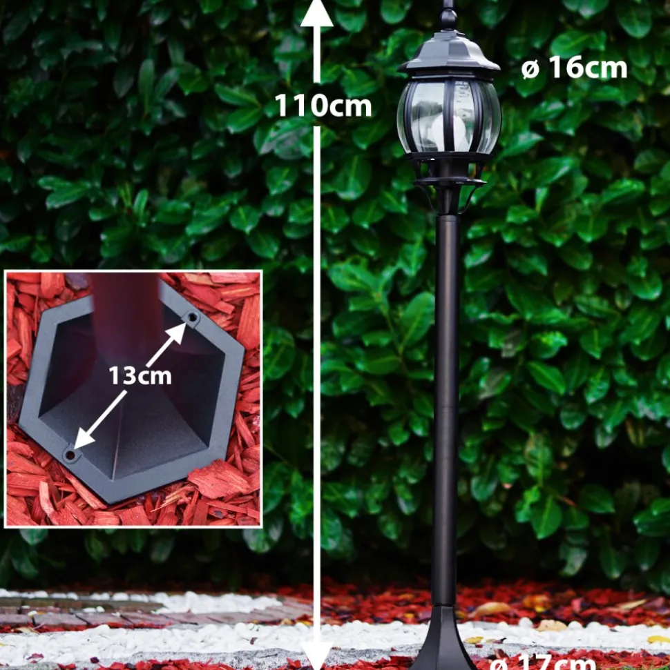Borne Lumineuse Lentua Noir, 1 Lumiere