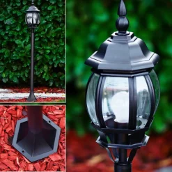 Borne Lumineuse Lentua Noir, 1 Lumiere