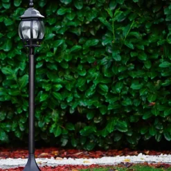 Borne Lumineuse Lentua Noir, 1 Lumiere