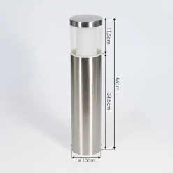 Borne Lumineuse Leon Led Nickel Mat, 1 Lumiere