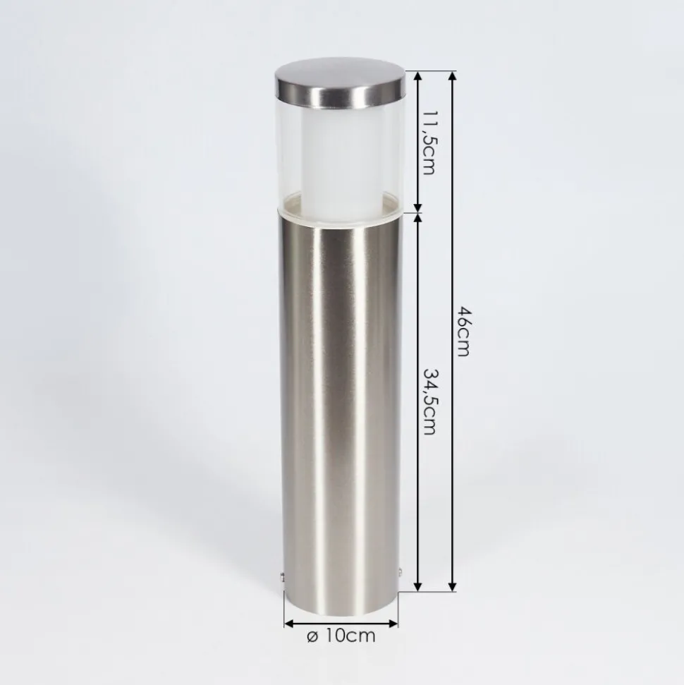 Borne Lumineuse Leon Led Nickel Mat, 1 Lumiere