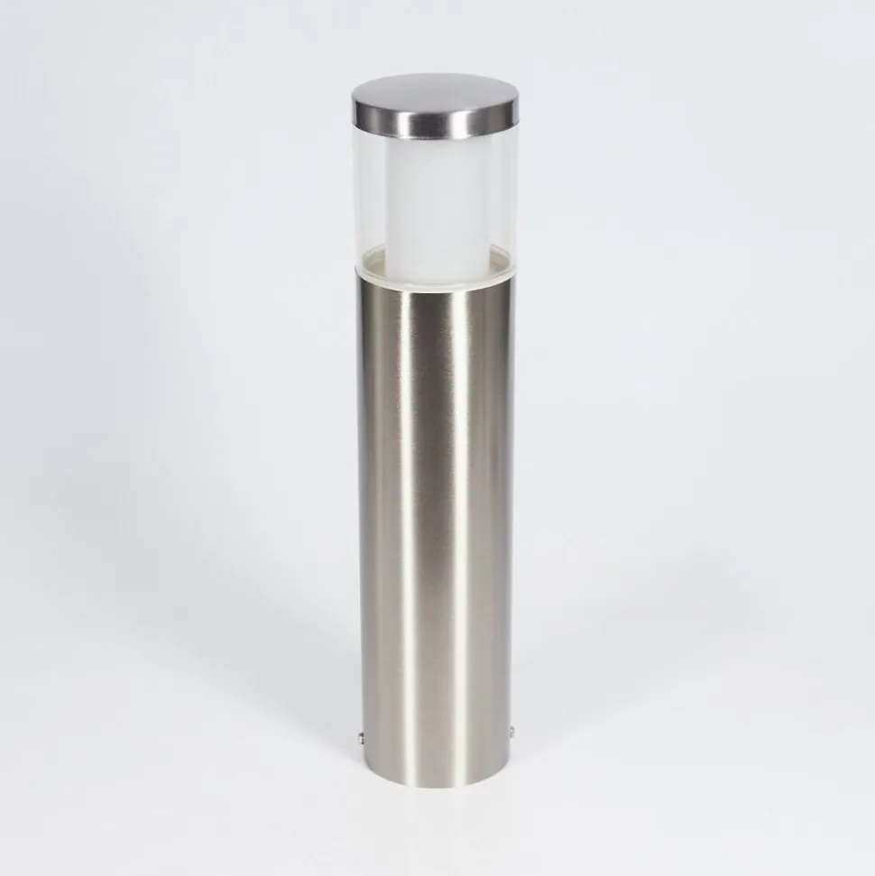 Borne Lumineuse Leon Led Nickel Mat, 1 Lumiere