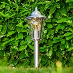 Borne Lumineuse Lerskov Acier Inoxydable, 1 Lumiere
