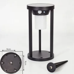 Borne Lumineuse Lokpano Led Noir, 1 Lumiere, Detecteur De Mouvement