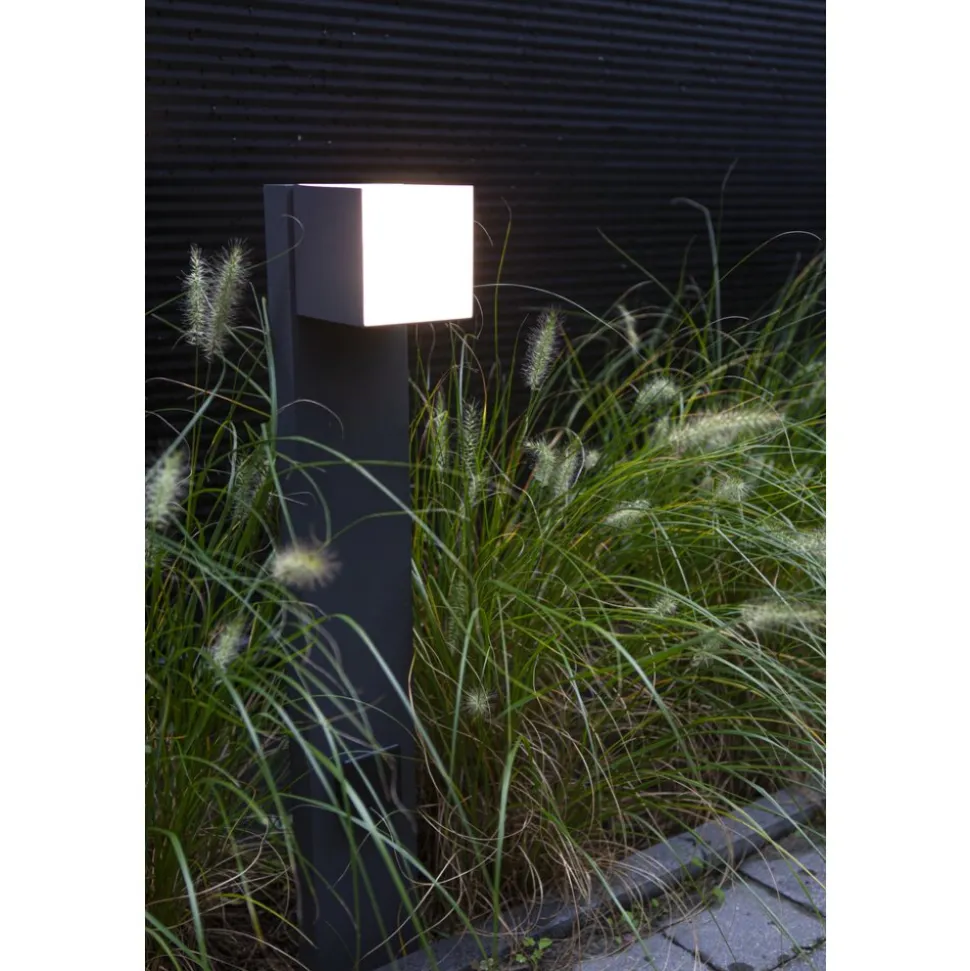Borne Lumineuse Lutec Cuba Led Anthracite, 1 Lumiere