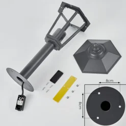Borne Lumineuse Moskau Anthracite, 1 Lumiere