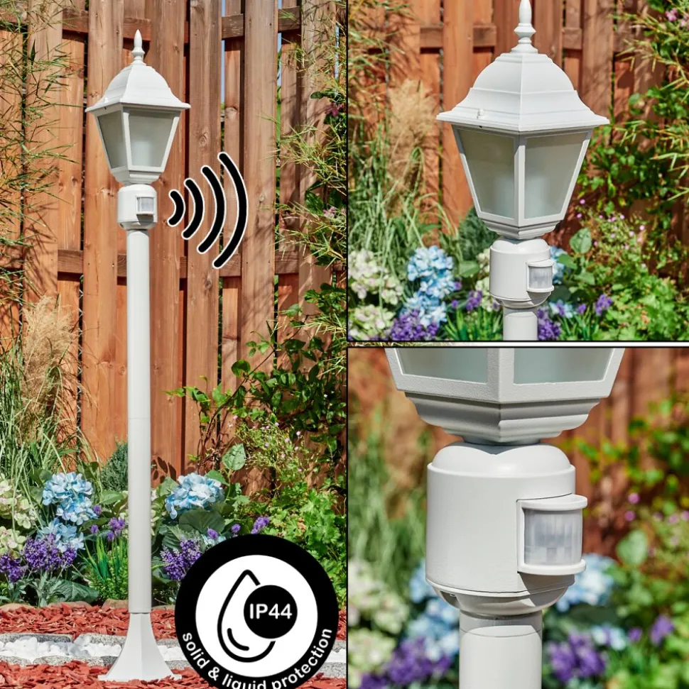 Borne Lumineuse Naofe Blanc, 1 Lumiere, Detecteur De Mouvement