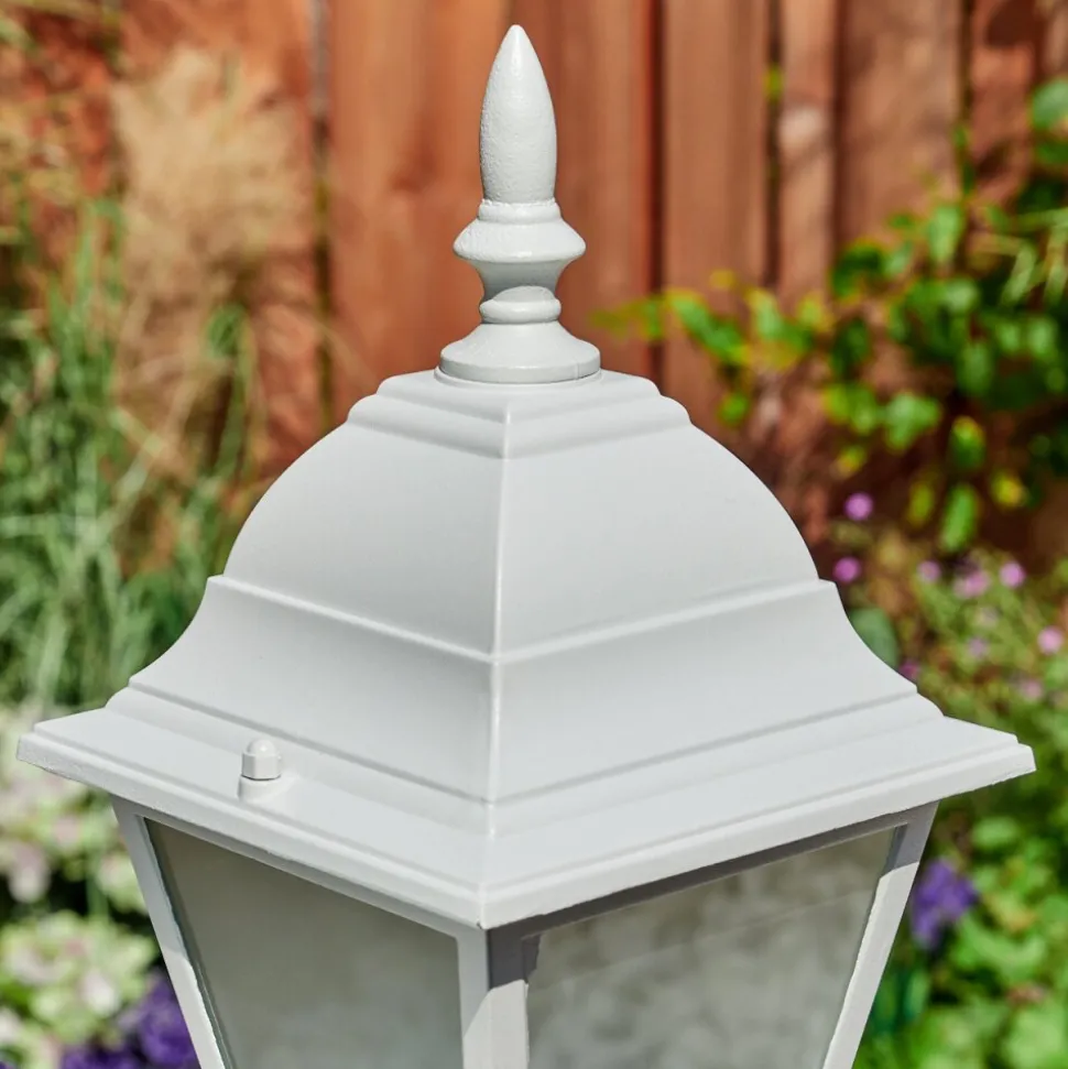 Borne Lumineuse Naofe Blanc, 1 Lumiere, Detecteur De Mouvement