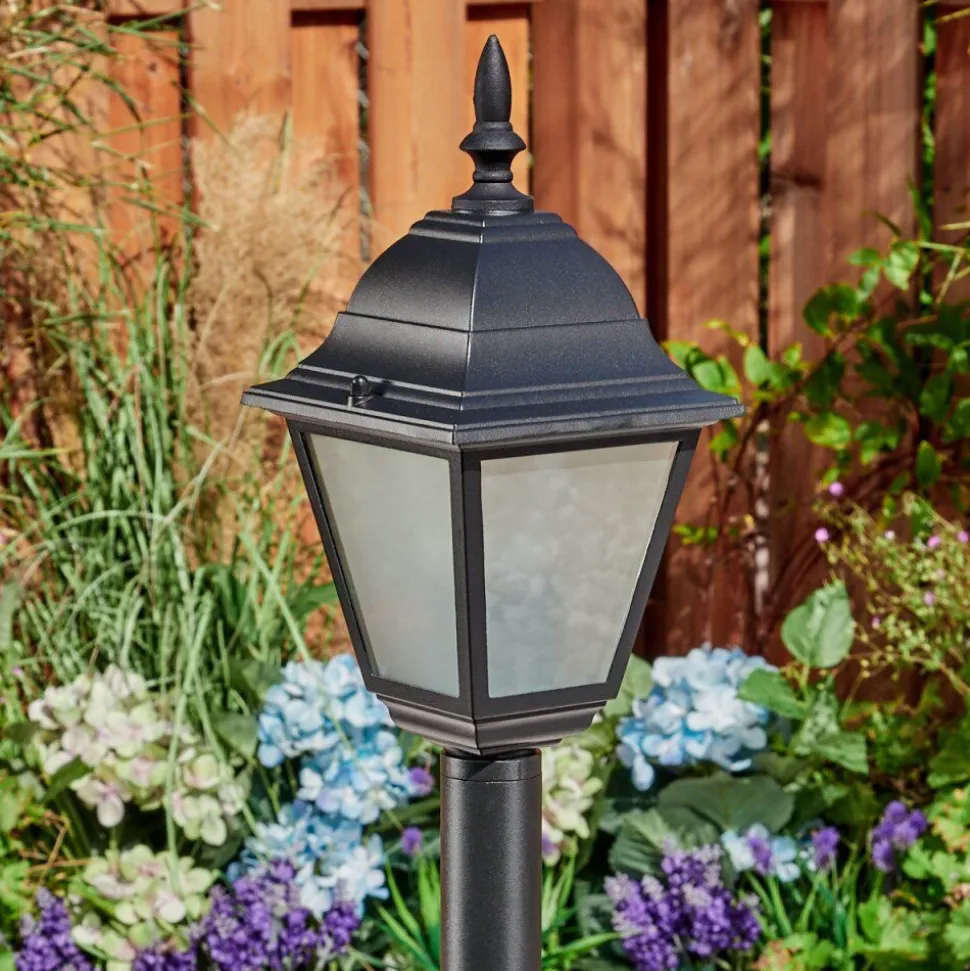 Borne Lumineuse Naofe Noir, 1 Lumiere