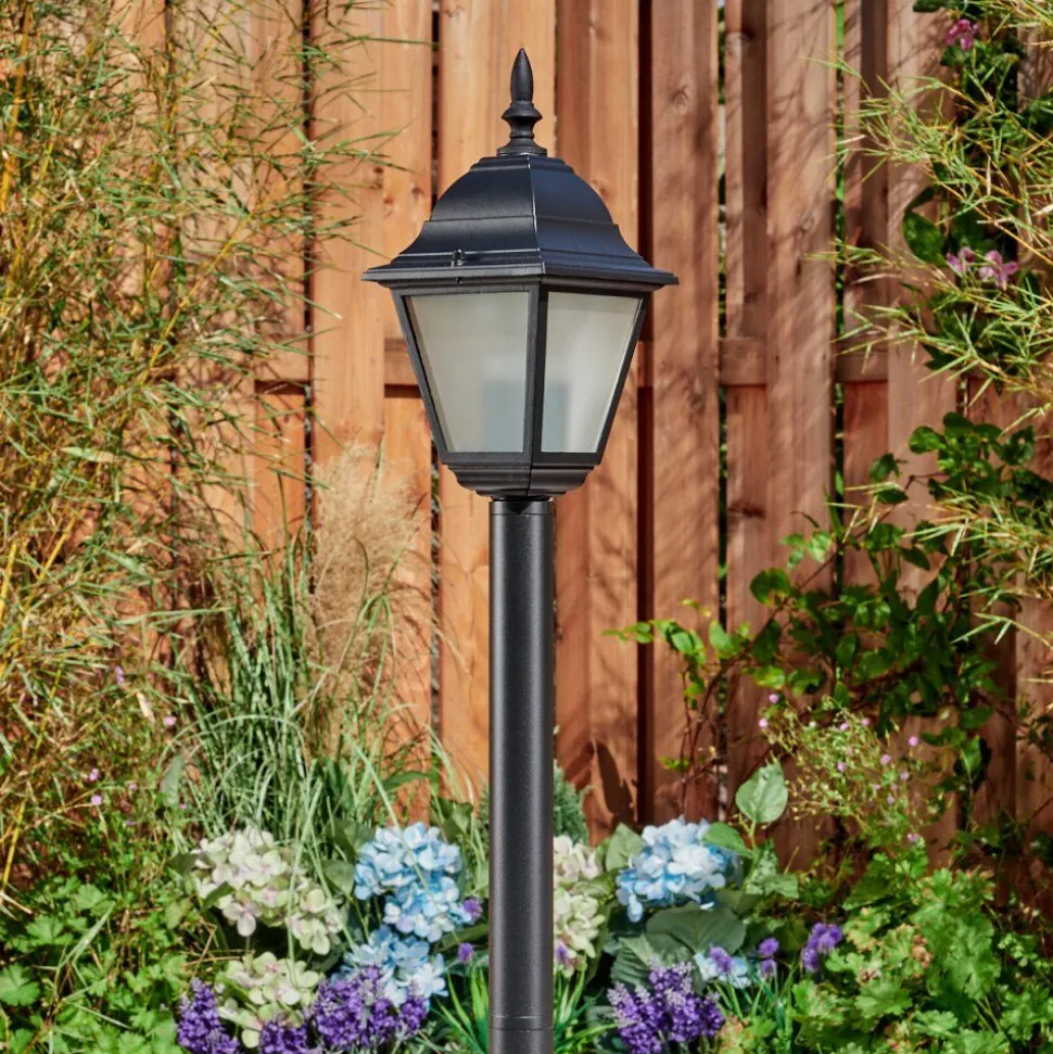 Borne Lumineuse Naofe Noir, 1 Lumiere