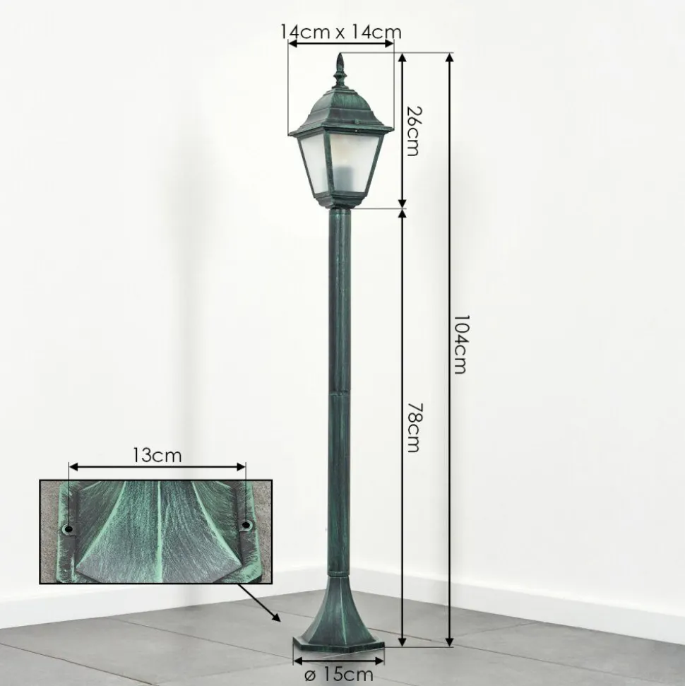 Borne Lumineuse Naofe Vert, Noir, 1 Lumiere