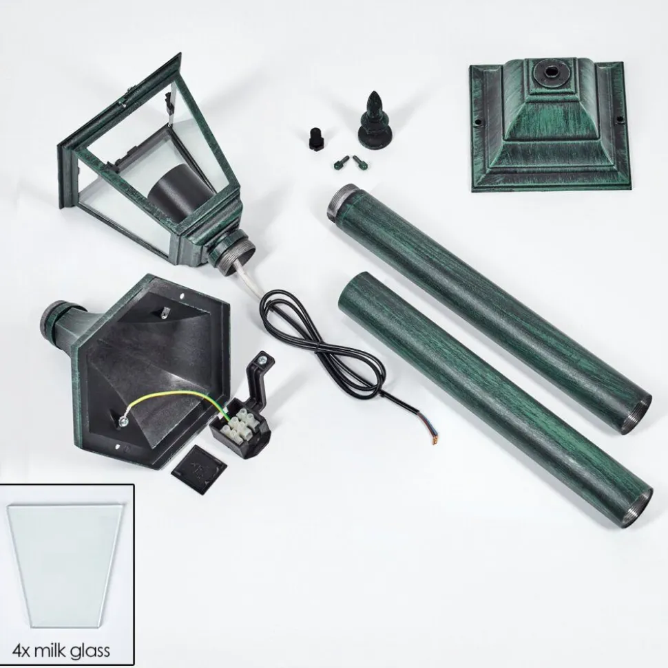 Borne Lumineuse Naofe Vert, Noir, 1 Lumiere