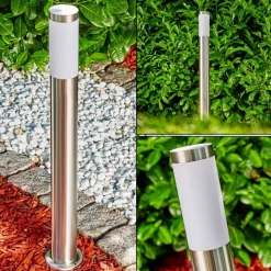 Borne Lumineuse Norburg Acier Inoxydable, 1 Lumiere