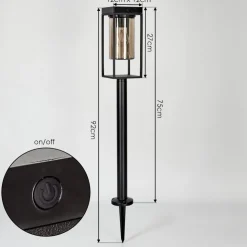 Borne Lumineuse Palanga Led Noir, 1 Lumiere