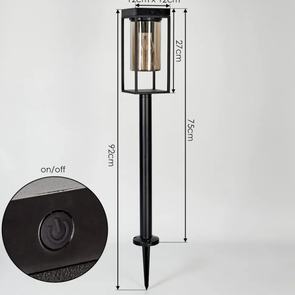 Borne Lumineuse Palanga Led Noir, 1 Lumiere