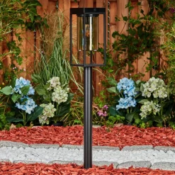 Borne Lumineuse Palanga Led Noir, 1 Lumiere