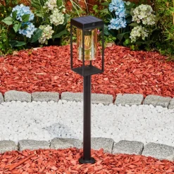 Borne Lumineuse Palanga Led Noir, 1 Lumiere