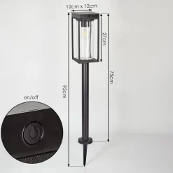 Borne Lumineuse Palanga Led Noir, 1 Lumiere