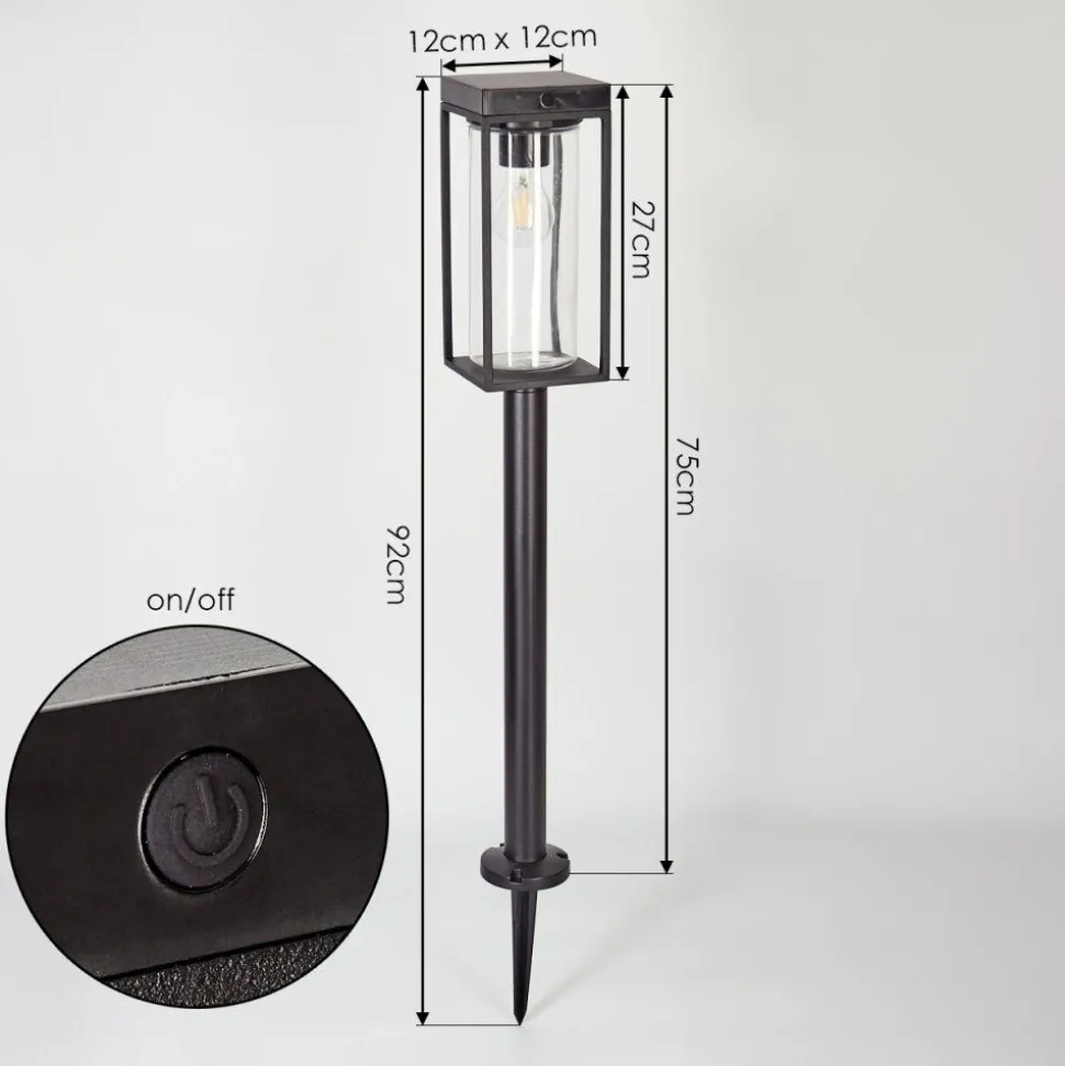Borne Lumineuse Palanga Led Noir, 1 Lumiere