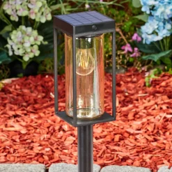 Borne Lumineuse Palanga Led Noir, 1 Lumiere