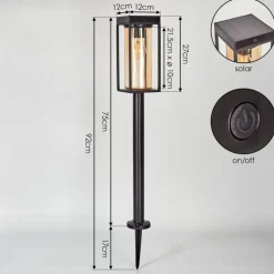 Borne Lumineuse Palanga Led Noir, 1 Lumiere