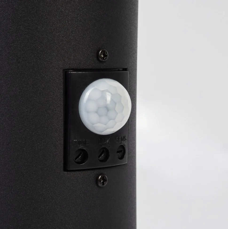 Borne Lumineuse Ruti Noir, 1 Lumiere, Detecteur De Mouvement