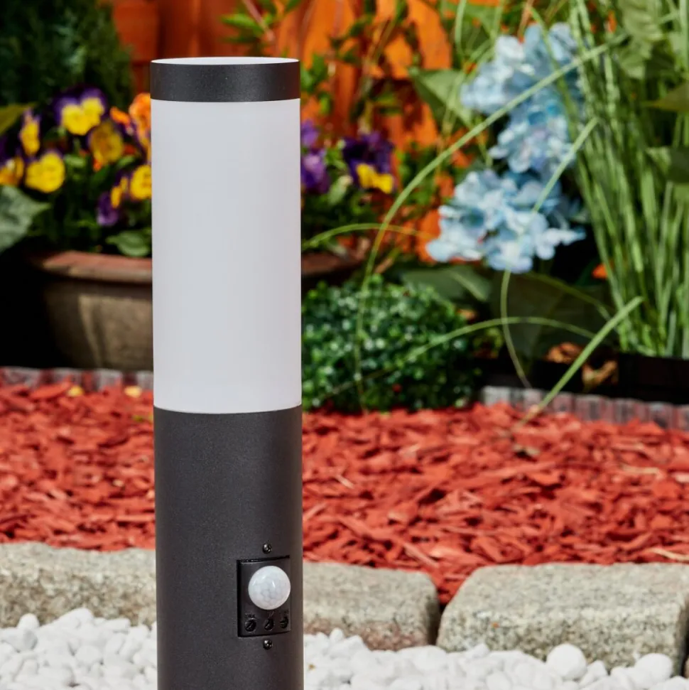 Borne Lumineuse Ruti Noir, 1 Lumiere, Detecteur De Mouvement