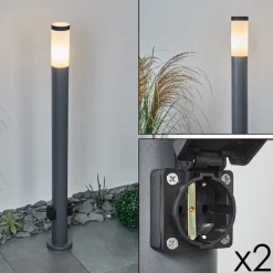 Borne Lumineuse Sessa Anthracite, 1 Lumiere