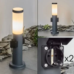 Borne Lumineuse Sessa Anthracite, 1 Lumiere