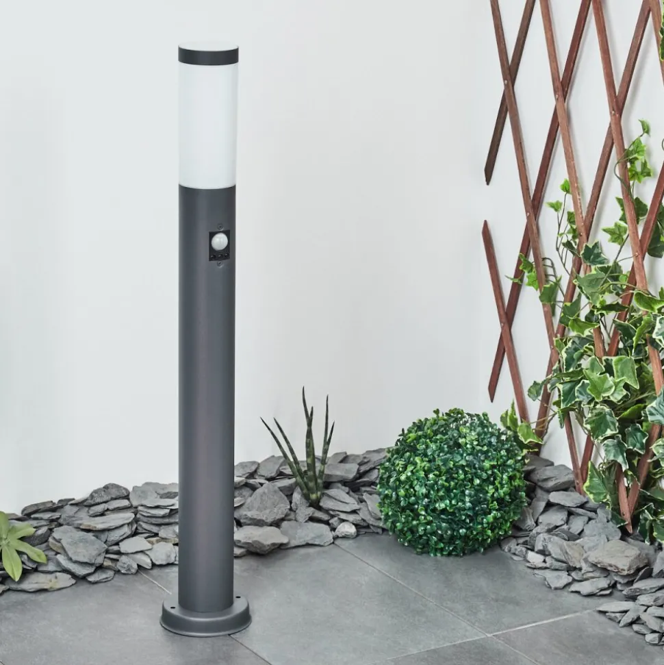 Borne Lumineuse Sessa Anthracite, 1 Lumiere, Detecteur De Mouvement