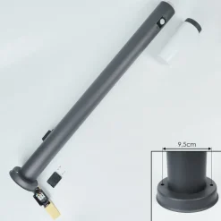 Borne Lumineuse Sessa Anthracite, 1 Lumiere, Detecteur De Mouvement