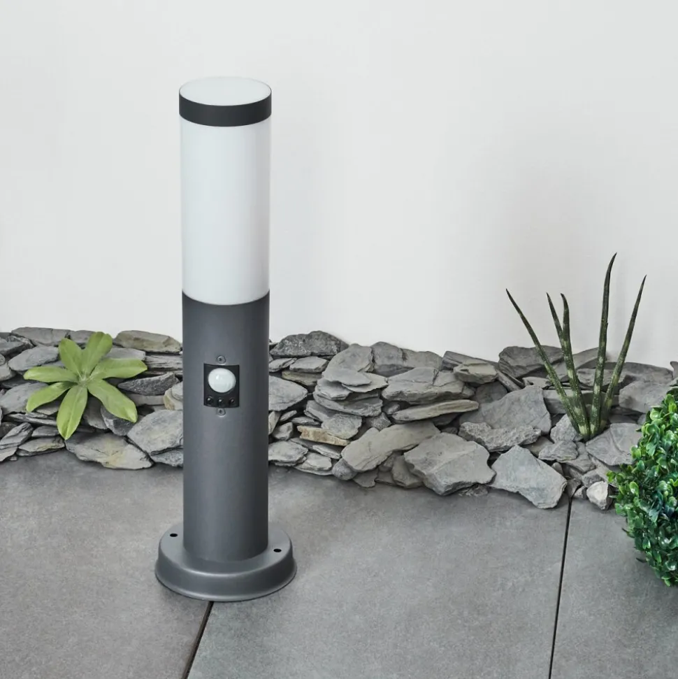 Borne Lumineuse Sessa Anthracite, 1 Lumiere, Detecteur De Mouvement