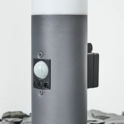 Borne Lumineuse Sessa Anthracite, 1 Lumiere, Detecteur De Mouvement
